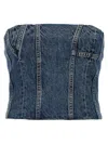 Amiri Denim Bustier Top In Blue