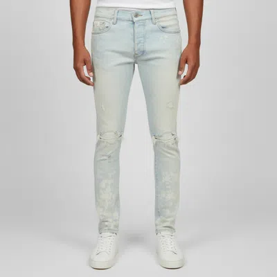 Pre-owned Amiri Blue Denim Distressed Jeans S /waist 33"