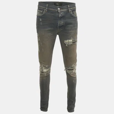 Pre-owned Amiri Blue Distressed Denim Jeans L Waist 35"