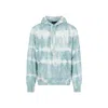 Amiri Tie-dye Distressed Hoodie In Blue