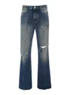 Amiri Slashed Boot Cut Jean In Blue