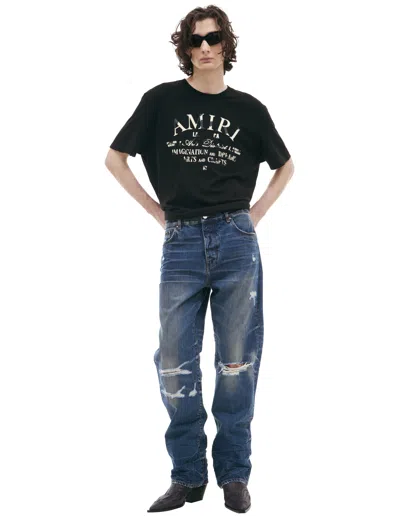 Amiri Blue Jeans With Scuffs