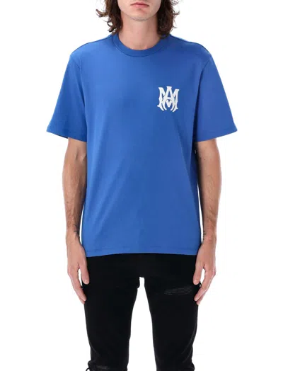 AMIRI BLUE LOGO CREWNECK T-SHIRT