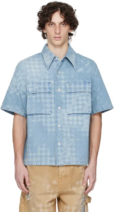 Amiri Blue Ma Quad Denim Shirt