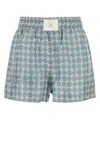 Amiri Printed Silk Shorts In Blue