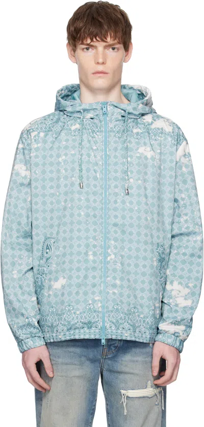 Amiri Blue Ma Quad Windbreaker Jacket