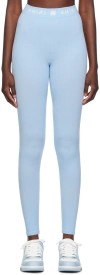 Amiri Blue Ma Ribbed Seamless Leggings In Cerulean
