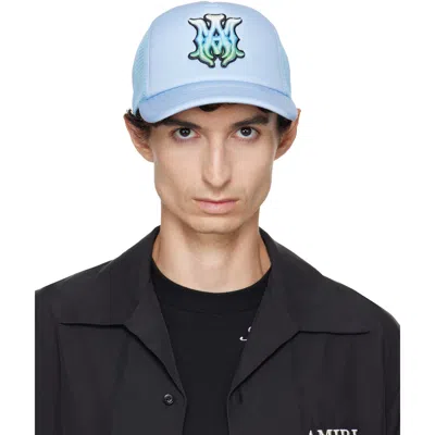 Amiri Blue Ma Surf Trucker Cap In Skyline Blue