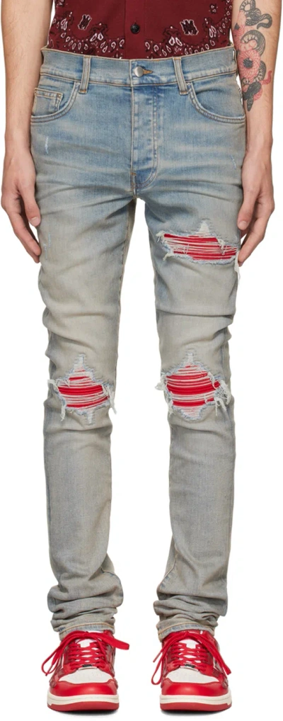 Amiri Blue Mx1 Jeans In Multi