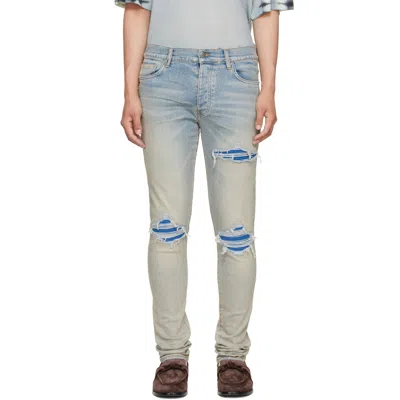 Amiri Blue Mx1 Jeans In Purple