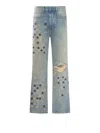 Amiri Blue Polyester Jeans In Blue