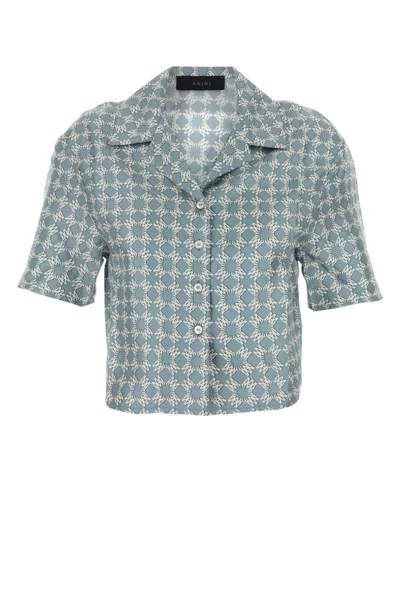 AMIRI WOMEN BLUE PRINTED SHIRT, S LUXURY SHIRTS FOR WOMEN DARVEYS