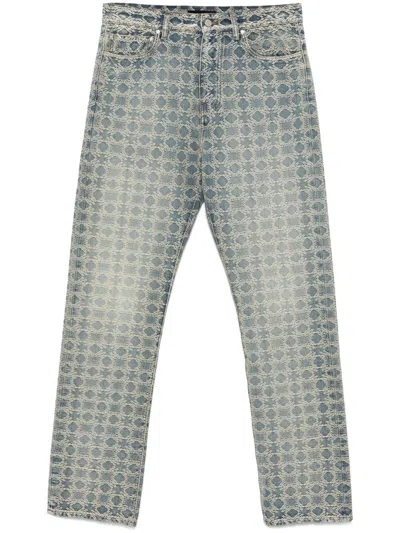 Amiri Quad Straight Jeans In Blue