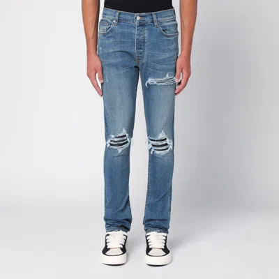 Amiri 15cm Tapered Mx1 Cotton Denim Jeans In Blue