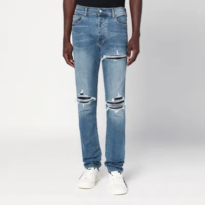 AMIRI AMIRI BLUE SKINNY JEANS WITH RIPS MEN