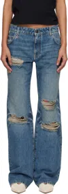 Amiri Distressed-effect Jeans In Blue