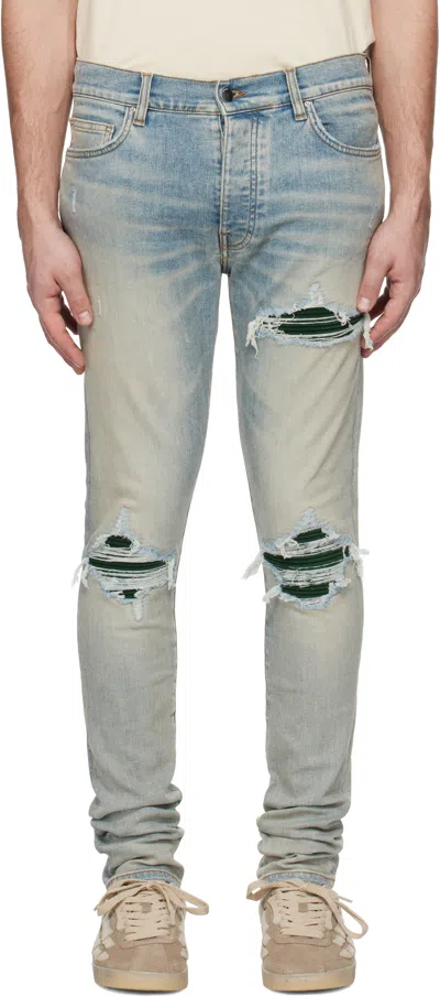 Amiri Blue Suede Mx1 Jeans