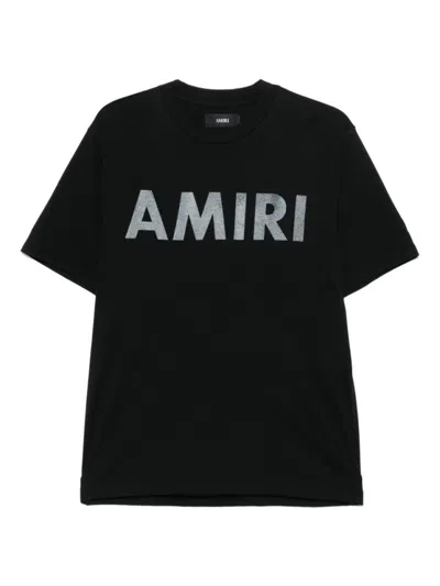 AMIRI BOLD GRAPHIC PRINT BLACK CREW NECK T-SHIRT