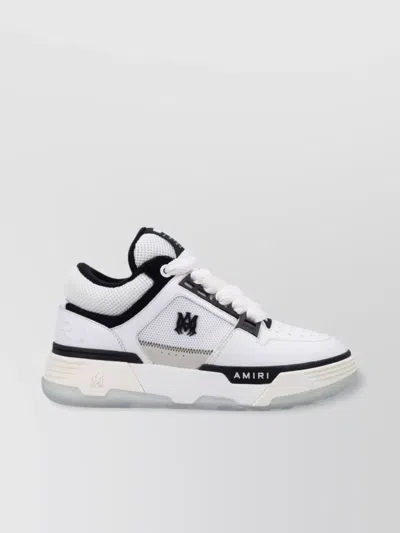 Amiri Bold Stars Leather Sneakers In White