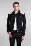 Amiri Varsity Jacket With Embroidered Logo And Contrasting Panels In Black