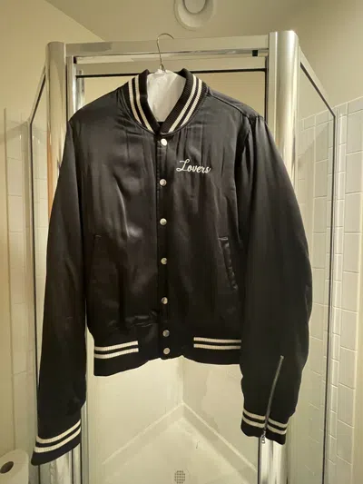 Pre-owned Amiri Bomber Jacket - Silk Bomber Jacket - Size Xxl In Black
