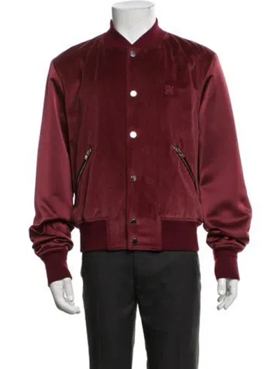 Pre-owned Amiri Bomber Jacket In Metallic/red