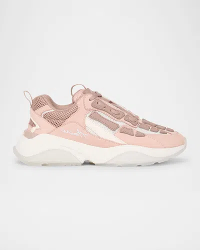 Amiri Bone Applique Runner Sneakers In Pale Peach