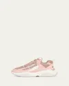 Amiri Bone Applique Runner Sneakers In Pale Peach