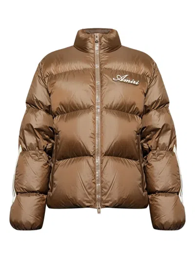 Amiri Bone-detail Jacket In Brown