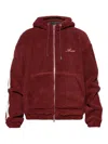 Amiri Bone-detail Zip-up Hoodie In Red