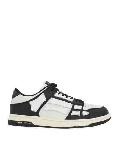 Amiri Bone Patch Low-top Sneakers In Black White