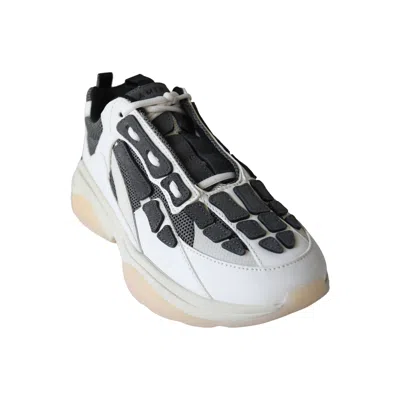 Amiri Bone Runner Leather Suede Mesh Sneaker Cream Black In Multi