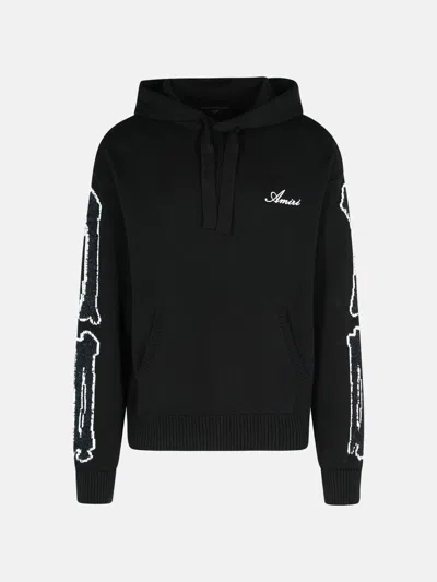 Amiri 'bones' Black Cotton Sweater