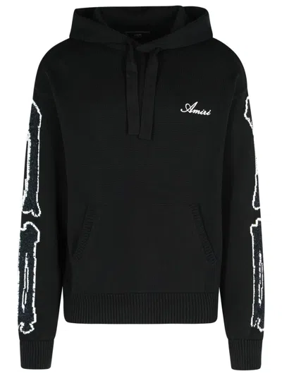 AMIRI AMIRI 'BONES' BLACK COTTON SWEATER