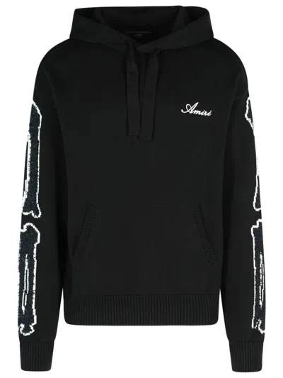 AMIRI AMIRI BONES' BLACK COTTON SWEATER