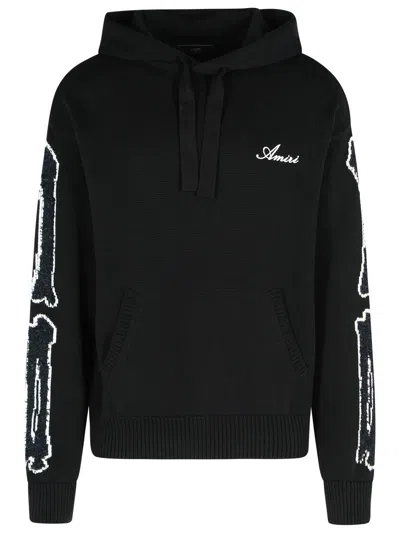 AMIRI AMIRI 'BONES' BLACK COTTON SWEATER