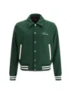 Amiri Bone-patches Felted Jacket In Green