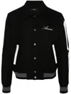 Amiri Man Jacket Black Size 42 Polyester, Cotton, Rayon, Polyurethane, Ovine Leather In Black