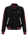 Amiri Ribbed Stripes Bomber Jacket In Black