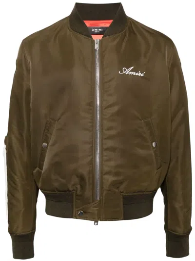 Amiri Bones Bomber Jacket In Brown