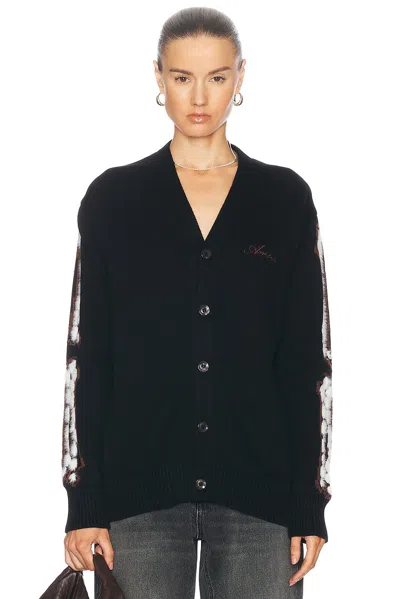 Amiri Black Bones Cardigan