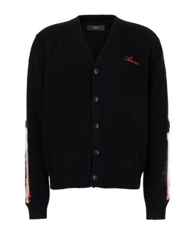 Amiri Bones Cardigan In Black