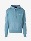 Amiri Men's Bone Applique Ribbed Hoodie In Embroidered Logo On The Chest
