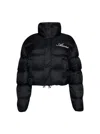Amiri Bones Cropped Down Jacket Black In Black