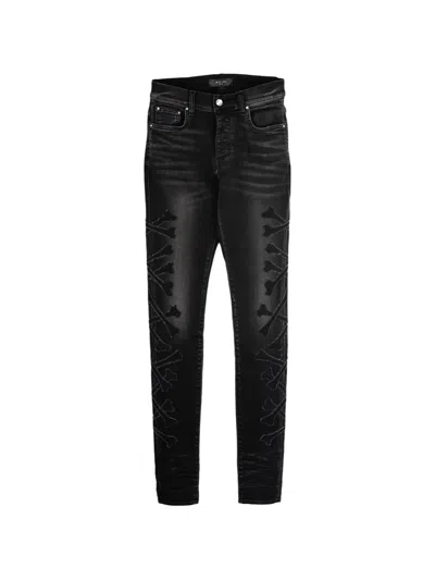 Amiri Bones-detail Jeans In Black