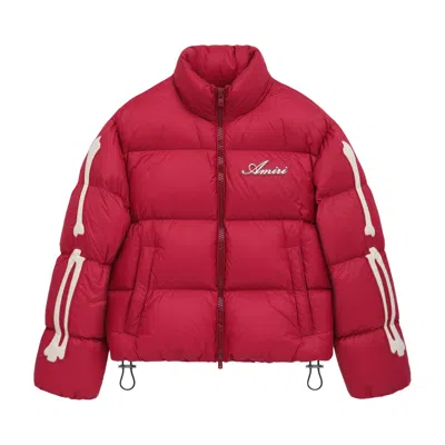 Pre-owned Amiri Bones Down Jacket 'deep Red' | Men's Size L