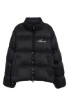 Amiri Mens Black Bones Logo-patch Shell-down Jacket In Black