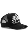 Amiri Men Bones Stacked Trucker Hat In Black
