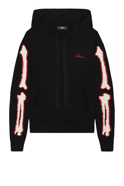 Amiri Men's Hoodie With Bone Sleeves In Black