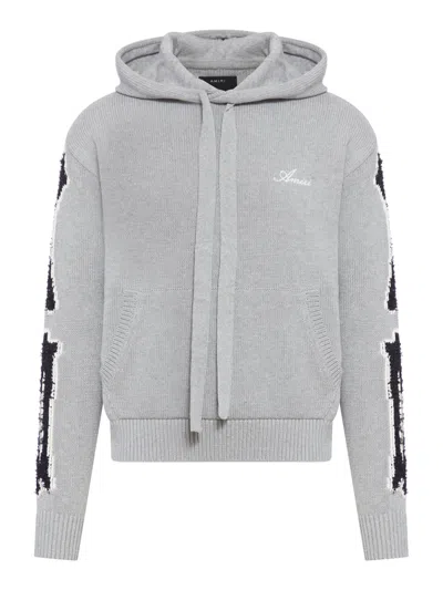 Amiri Bones Hoodie In Grey